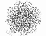 Coloring Spirograph Spiro Loopy Pattern Adult sketch template