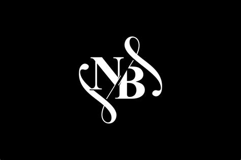 nb monogram logo design   vectorseller thehungryjpeg