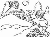 Printable Snowball Fight Craftymorning sketch template