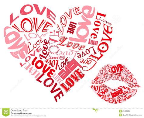 love hearts e beijos ilustração do vetor ilustração de amor 23488689
