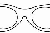 Coloring Eyeglasses Pages Starry sketch template
