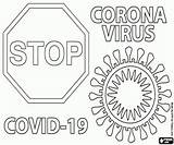 Covid 19 Virus Corona Stop Coloring sketch template