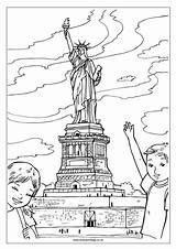 Liberty Statue Colouring Become Member Log Activity sketch template