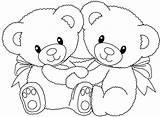 Teddy Bear Simple Drawing Coloring Pages Template Colorear Para Ositos Imagenes Peluche sketch template