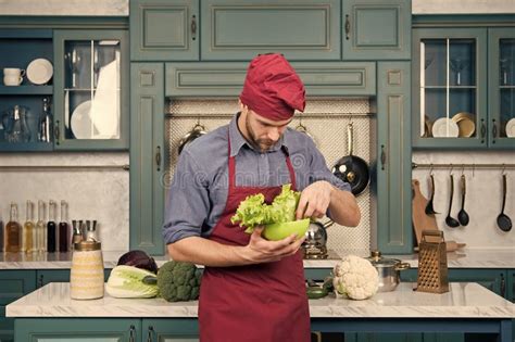 vegan chef  kitchen dieting  organic food bearded man cook chef man  hat culinary