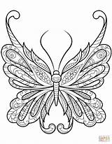 Zentangle Farfalle Kolorowanki Difficult Colorat Coloriage Jolis Fluturi Trudne Papillon Complicated Mariposas Dificil Planse Mariposa Difficulty Motyle Stampare Stilizzati sketch template
