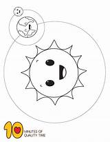 Moon Earth Sun Coloring Pages Kids Visit Space Planet sketch template