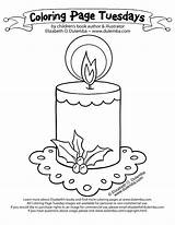 Christmas Coloring Candle Pages Tuesday Dulemba Crafts Templates Choose Board sketch template