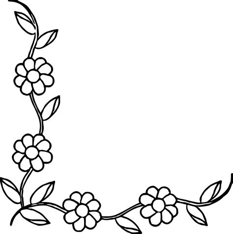 nice flower border coloring page flower coloring pages printable