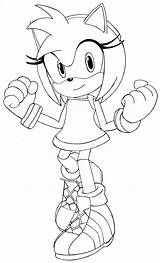 Rose Amy Coloring Sonic Pages Template Sketch Deviantart Coloringtop Print sketch template