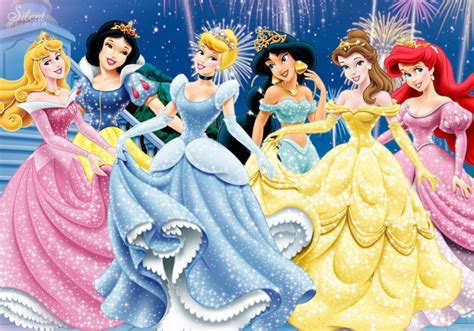 Disney Princesses Sparkle Dresses By Silentmermaid21 On