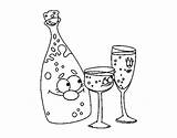 Bottle Coloring Wine Champagne Pages Glasses Glass Colorear Coloringcrew Color Getdrawings Getcolorings sketch template