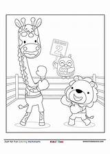 Boxing Coloring sketch template