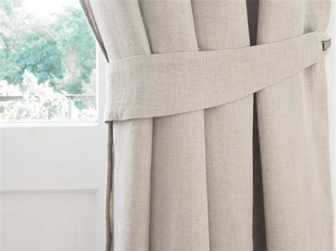natural linen curtain tie backs  stonewashed linen