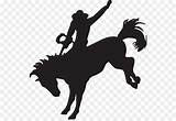 Horse Riding Silhouette Bucking Bronc Bronco Rider Clipart Stencil Clip Cowboy Library sketch template