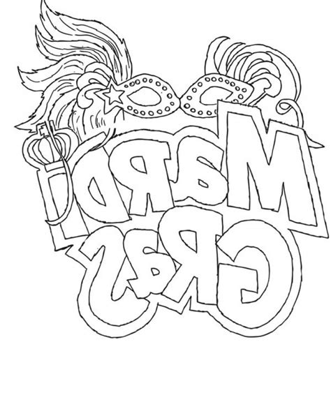 coloring page mardi gras  holidays  special occasions