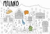 Milano Postcards sketch template