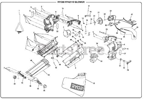 ryobi ry 42110 ryobi blower general assembly parts lookup with