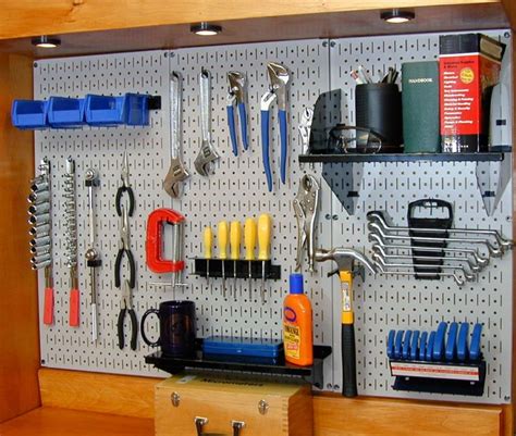 paneles peg board pegboard storage garage wall storage