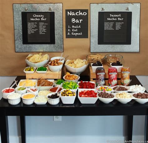 Nacho Bar Ideas A Tasty Game Day Party Buffet Moms And Munchkins