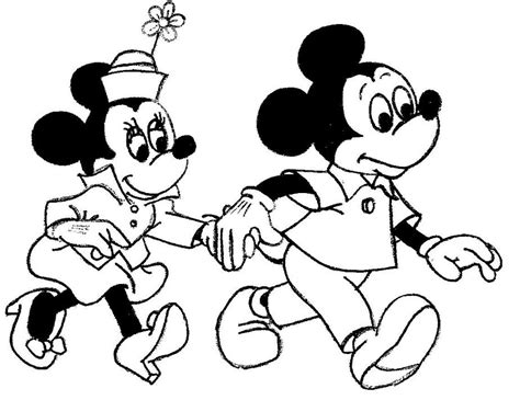 mickey mouse  minnie coloring pages