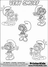 Smurf Vexy Pages Smurfs Coloring Template sketch template