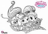 Shine Shimmer Carpet Flying Coloring Pages Bubakids sketch template