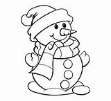 Snowman Clipart Face Coloring Christmas Pages Cute Drawings Kids Library sketch template