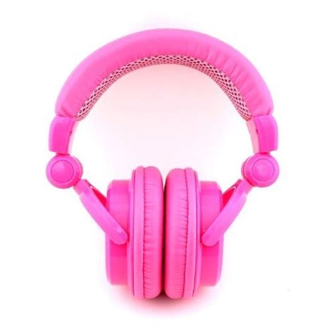 pink  foldable hifi stereo headset headphone earphone  mic hifi stereo pink  ear