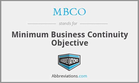 mbco minimum business continuity objective