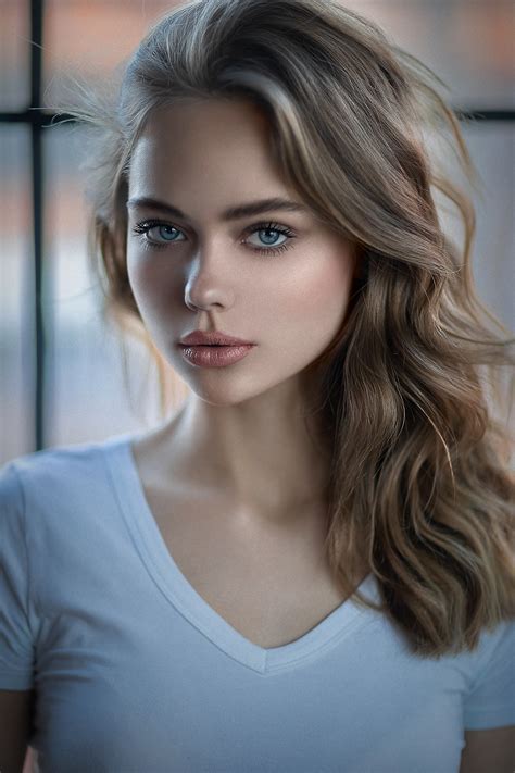 wallpaper blonde portrait display blue eyes face