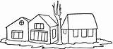 Neighborhood Coloring Pages Kids sketch template