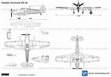 Hawker Hurricane sketch template