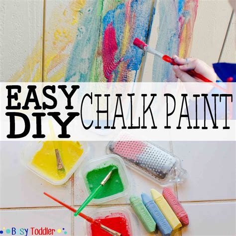easy diy chalk paint busy toddler