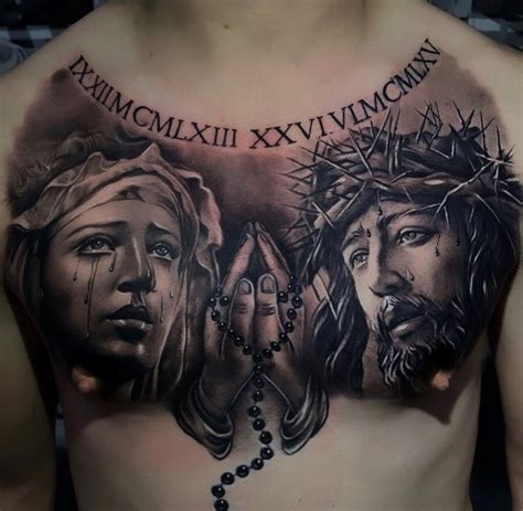 Religious Chest Tattoo Designs