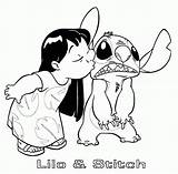 Stitch Lilo Coloring Pages Cute Disney Drawing Ohana Printable Kids Elvis Kiss Colouring Drawings Color Print Friend Getdrawings Getcolorings Paintingvalley sketch template