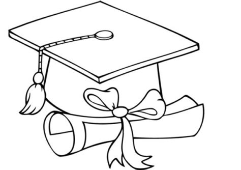 graduation cap coloring page  tot nghiep nhat ky nghe thuat  trai