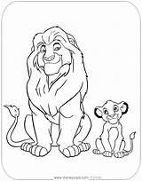 Simba Lion Mufasa Disneyclips Nala Leoni Stampare Kleurplaten Rafiki Löwen Einfach Sarabi Zeichnung sketch template