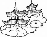 Chinese Coloring Culture Pages Getcolorings Printable Pagodas sketch template