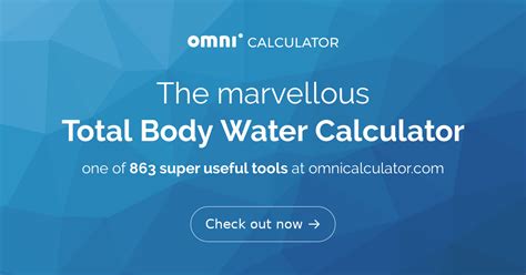 Total Body Water Calculation Omni Calculator