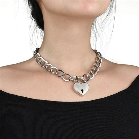 necklace padlock collar locking pendant in 2020 padlock