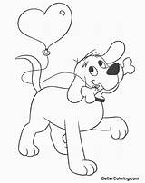 Coloring Pages Clifford Heart Balloon Printable Adults Kids sketch template