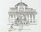 Leones Alhambra sketch template