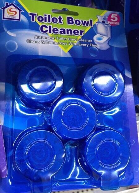 5 blue and bleach toilet bowl tank cleaning tablets cleaner best seller