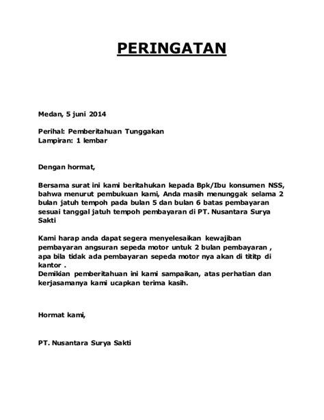 Contoh Surat Teguran Arsip Surat