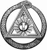 Alchemy Masonic Ouroboros Viking sketch template
