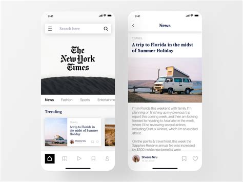 The New York Times News App Uplabs