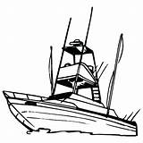 Boat Fishing Coloring Pages Drawing Color Line Yacht Recreational Clip Sport Boats Clipart Play Kids Printable Motor Row Getdrawings Template sketch template