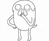 Pages Adventure Time Coloring Jake Character Top sketch template