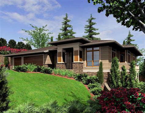 modern prairie style home plan  architectural designs house